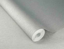 Rasch Vliestapete Struktur Linien Silber Metallic 608670