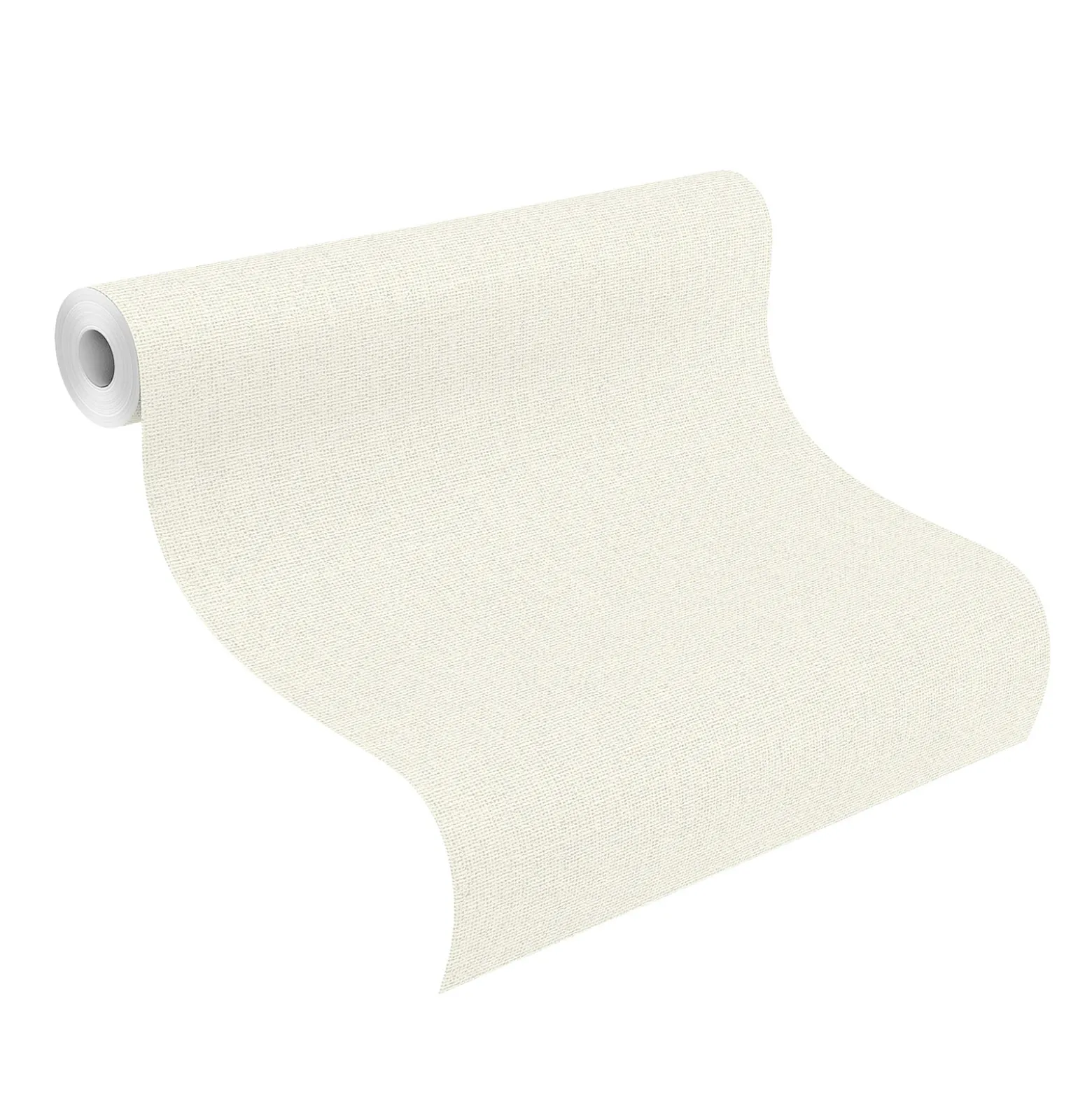 Rasch Vliestapete Textil Look Weiß Silber 651102
