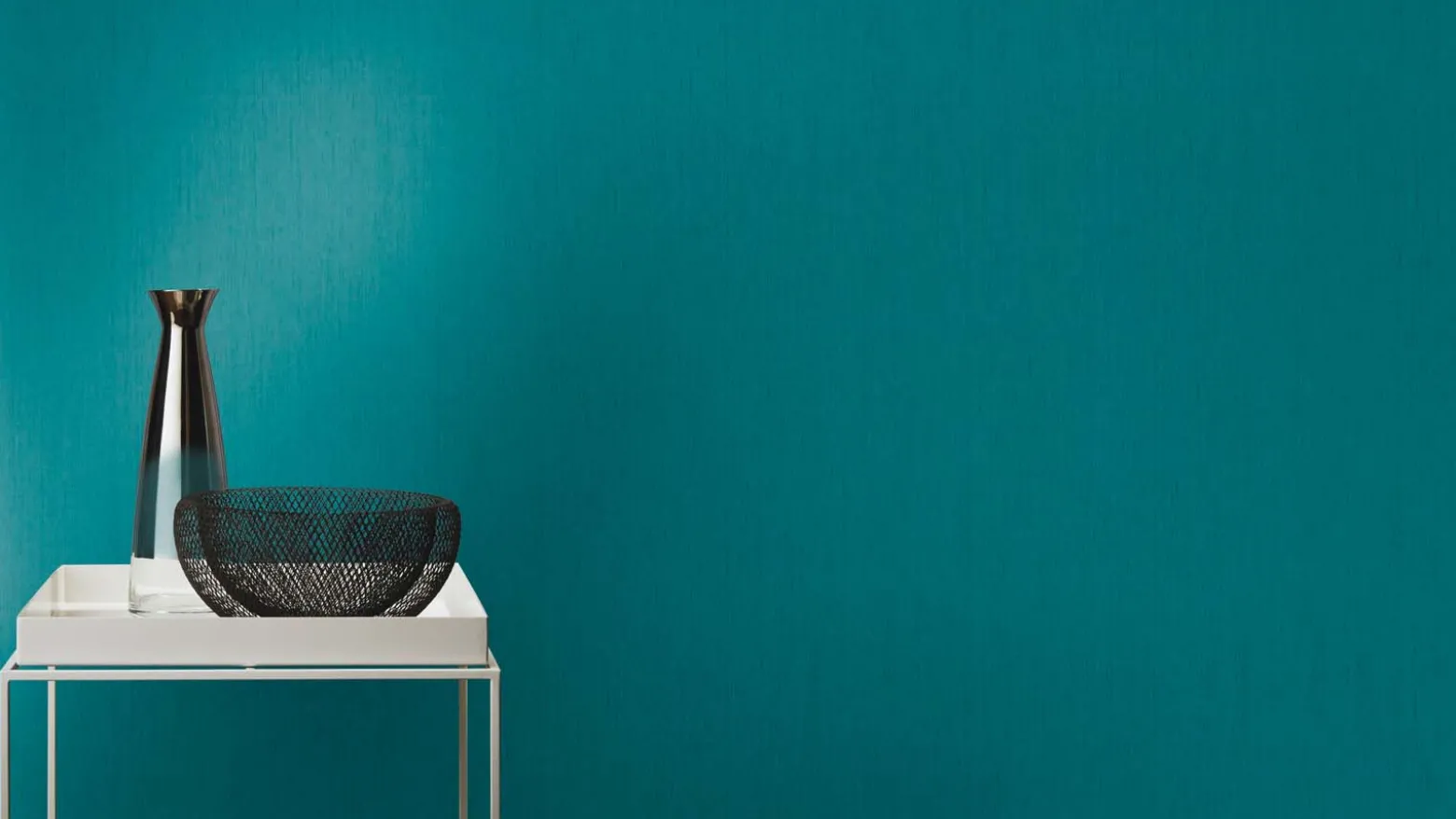 Rasch Vliestapete Textil Optik Uni Blau 746167