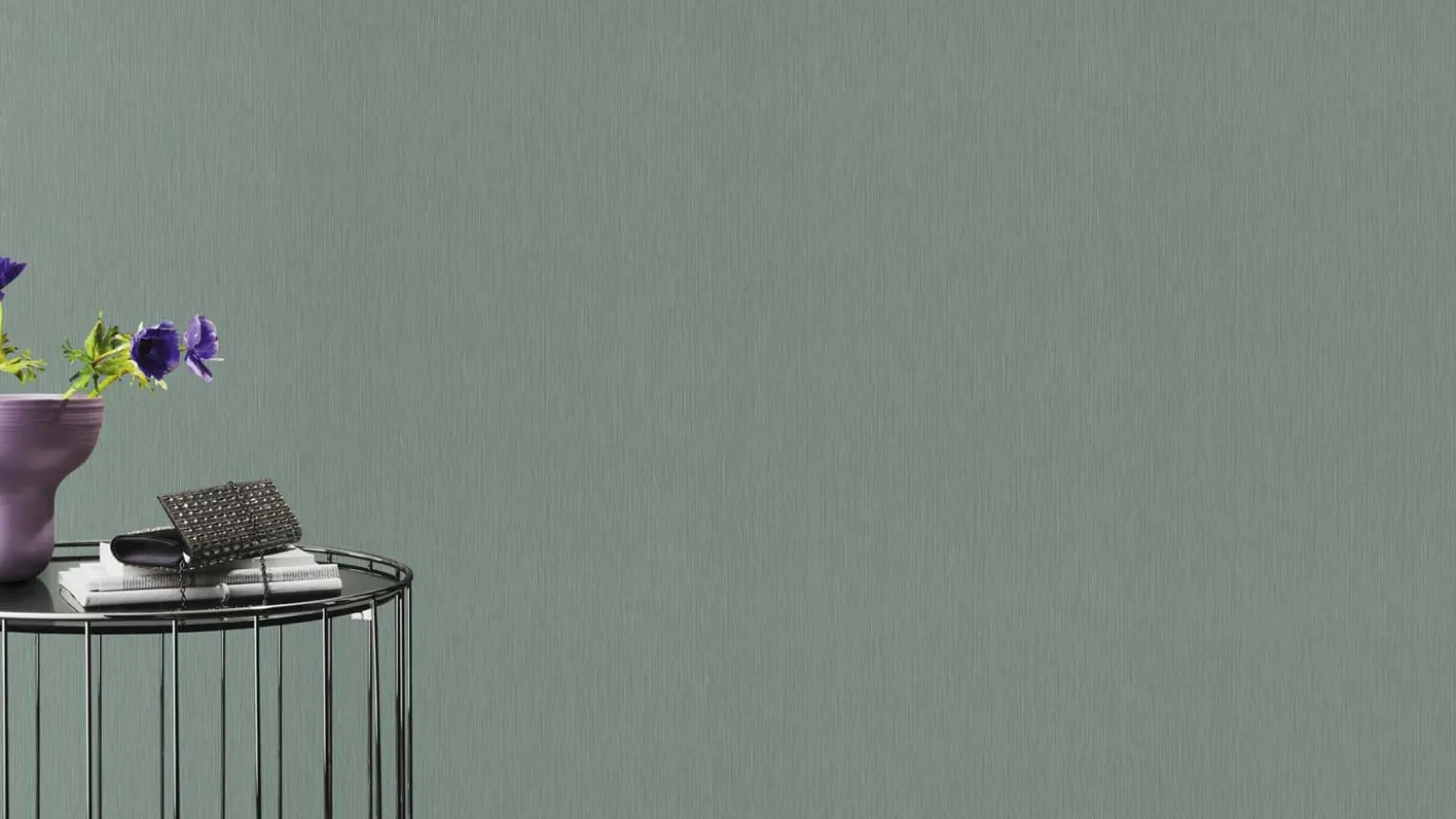 Rasch Vliestapete Textil Optik Hellgrün Silber 844412