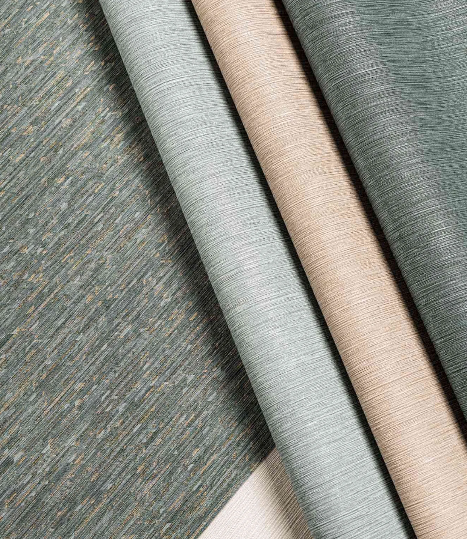 Rasch Vliestapete Textil Optik Hellgrün Silber 844412