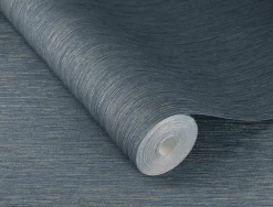 Rasch Vliestapete Textil Optik Blau Gold 844436