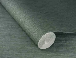 Rasch Vliestapete Textil Optik Grün Silber 844429