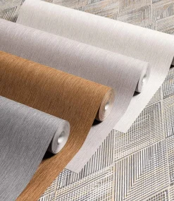Rasch Vliestapete Textil Optik Hellgrau Silber 844368