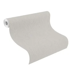 Rasch Vliestapete Textil Optik Hellgrau Silber 844368