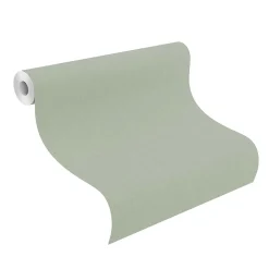 Rasch Vliestapete Textil Optik Uni Hellgrün 746136