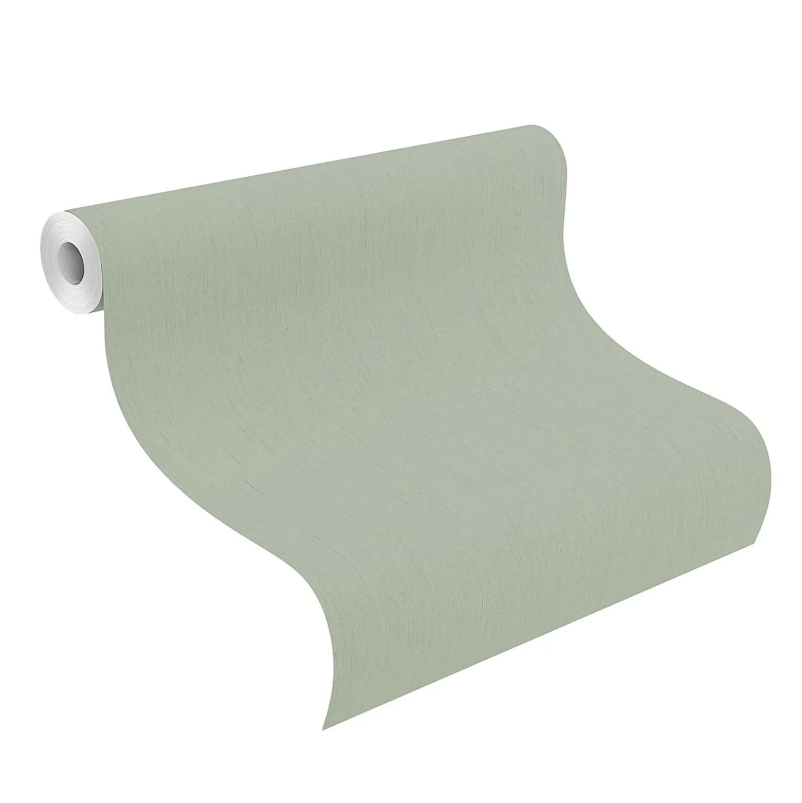 Rasch Vliestapete Textil Optik Uni Hellgrün 746136