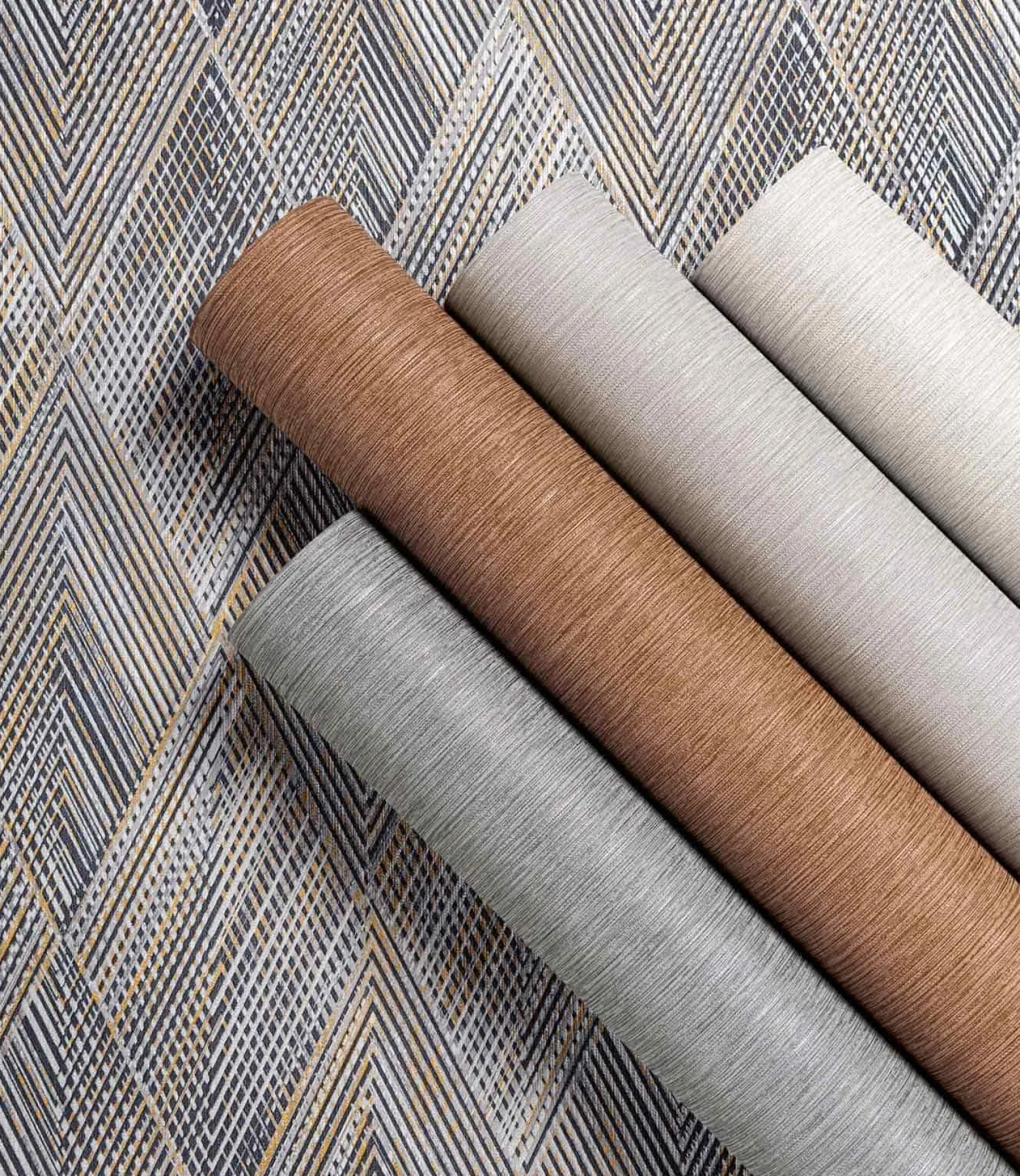 Rasch Vliestapete Textil Optik Grau Silber 844375
