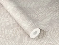 Rasch Vliestapete Textiloptik Ethno Grau Weiß 751932