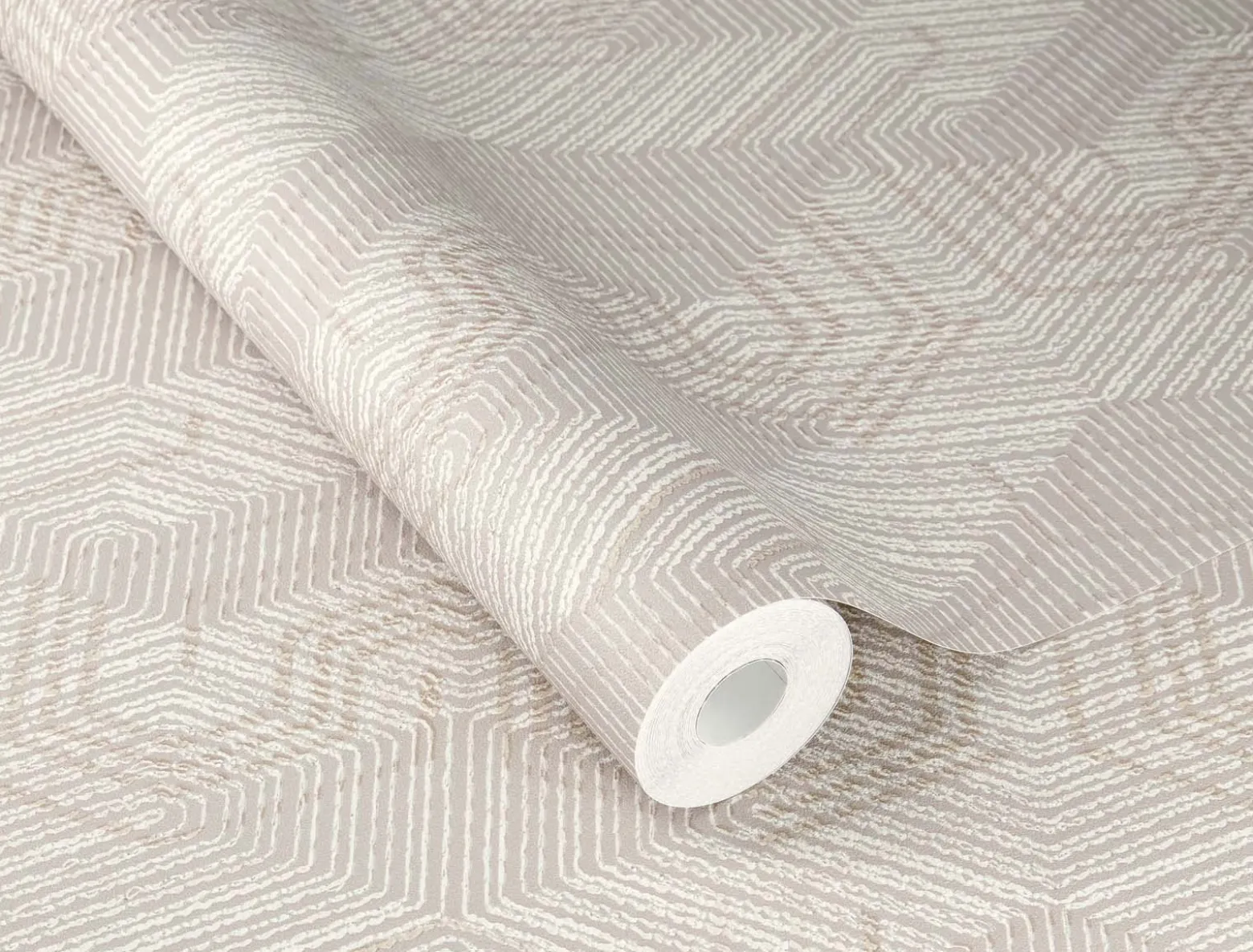Rasch Vliestapete Textiloptik Ethno Grau Weiß 751932