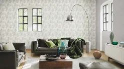 Rasch Vliestapete Textil Optik Uni Grau 746068