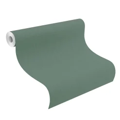 Rasch Vliestapete Textil Optik Uni Dunkelgrün 746143
