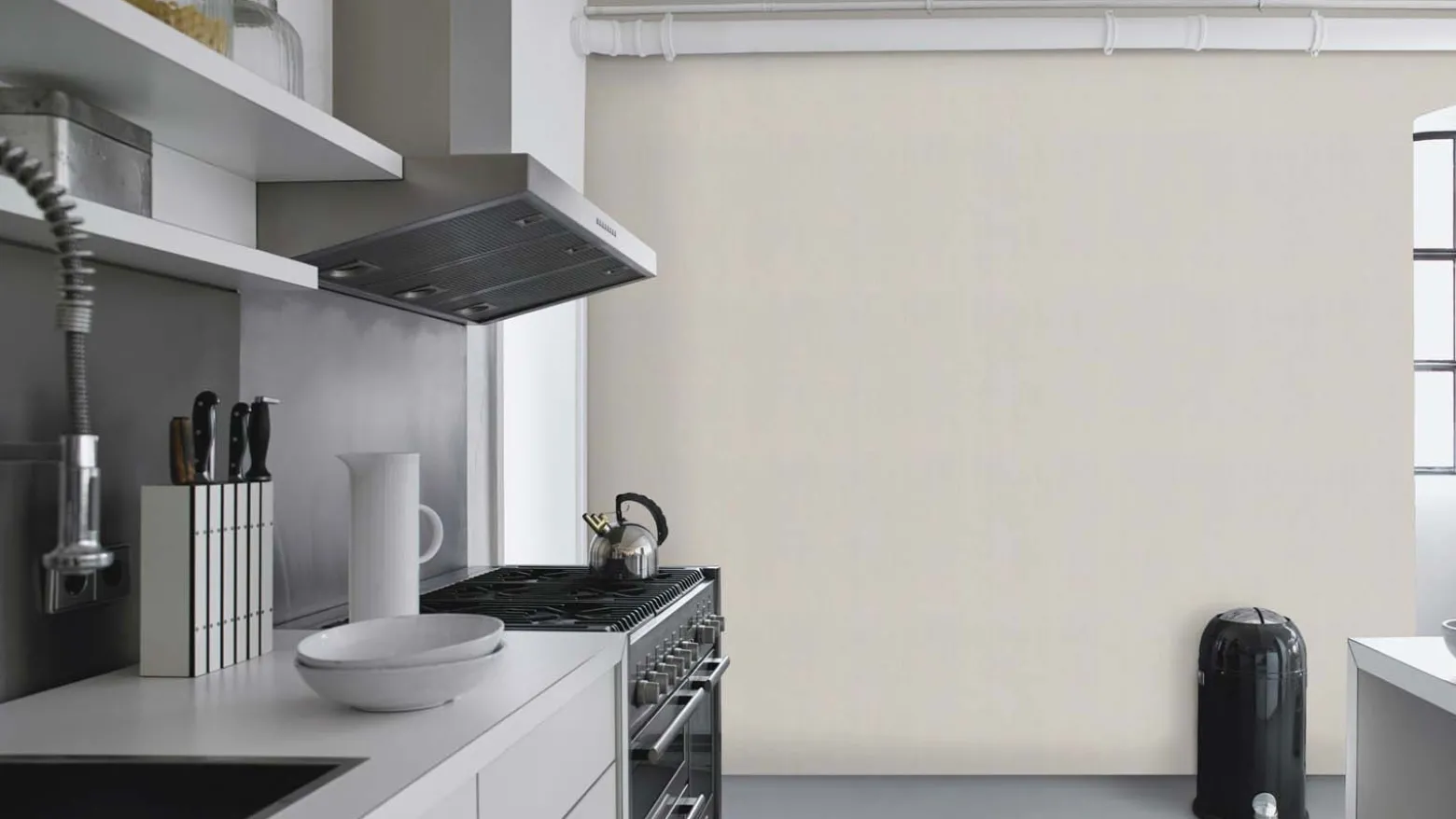 Rasch Vliestapete Textil Optik Uni Hellgrau 746051