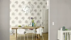 Rasch Vliestapete Textil Uni silber 649147