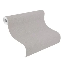 Rasch Vliestapete Textil Uni silber 649147
