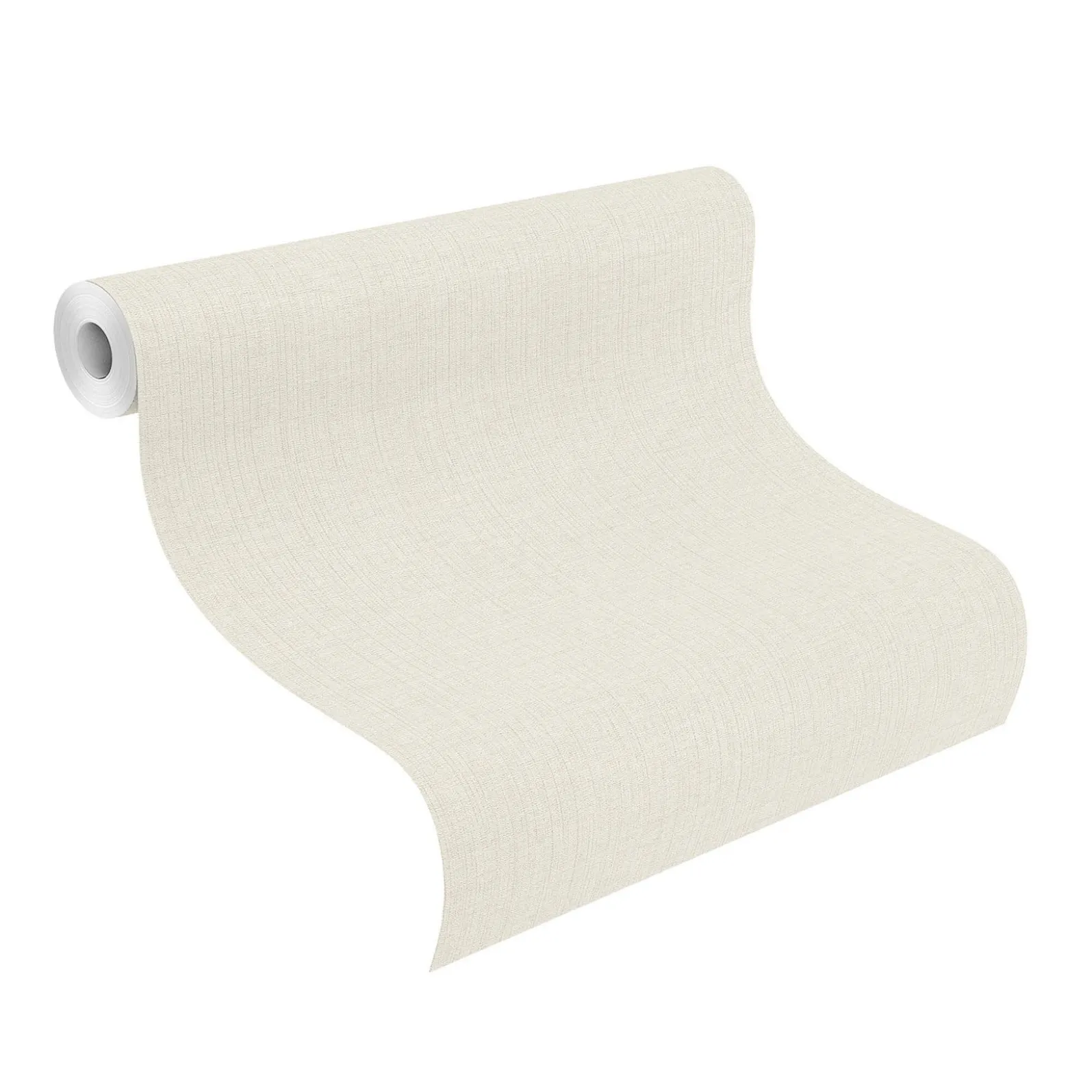 Rasch Vliestapete Textil Uni weiß silber 649116