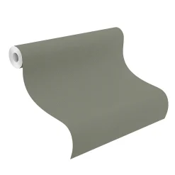 Rasch Vliestapete Uni Leder Optik Grün 752687