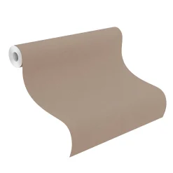 Rasch Vliestapete Uni Leder Optik Braun Grau 752724
