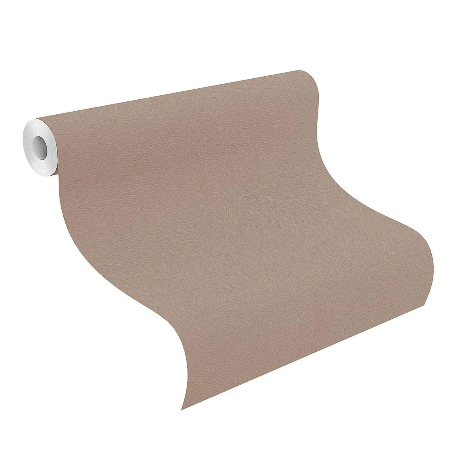 Rasch Vliestapete Uni Leder Optik Braun Grau 752724