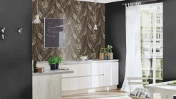 Rasch Vliestapete Uni Leder Optik Schwarz 752656