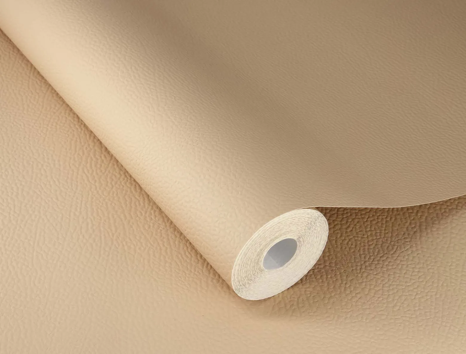 Rasch Vliestapete Uni Leder Optik Beige 752694