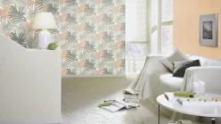 Rasch Vliestapete Uni Stoff Optik Beige Braun 252866