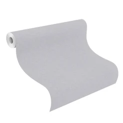 Rasch Vliestapete Uni Stoff Optik Blau Grau 252842