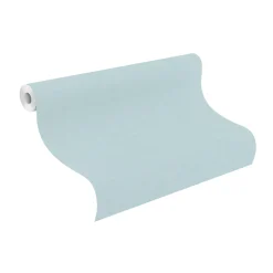 Rasch Vliestapete Uni Stoff Optik Hellblau 252880