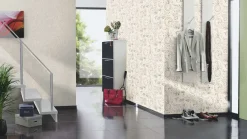 Rasch Vliestapete Uni Struktur grau 649321