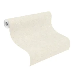 Rasch Vliestapete Uni Struktur weiß gold 649314
