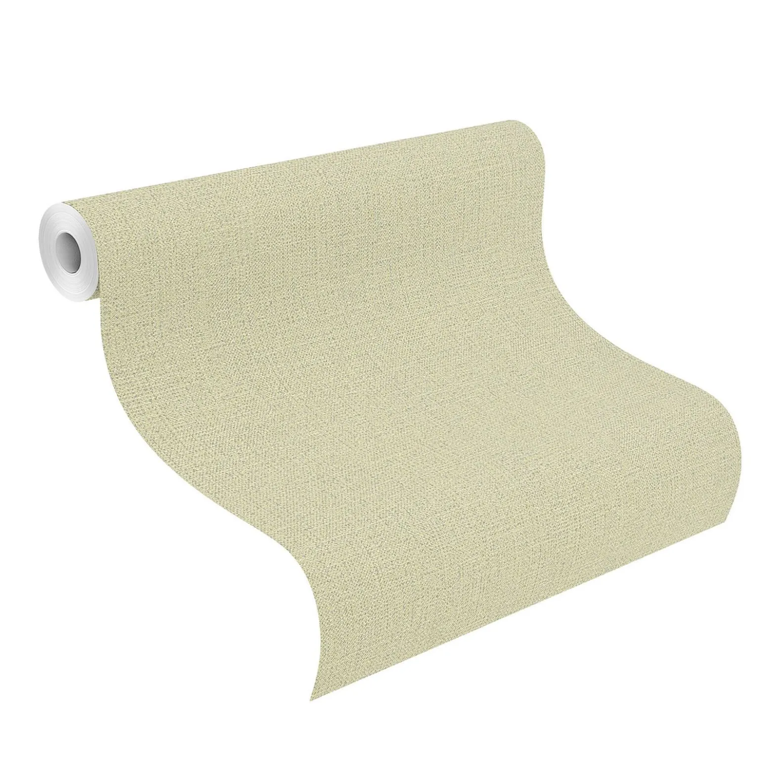 Rasch Vliestapete Uni Textil hellgrün silber 639667