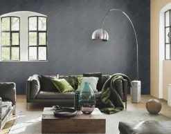Rasch Vliestapete Wellen Muster Blau Grau Glanz 608076