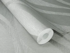Rasch Vliestapete Wellen Muster Silber Metallic 608069