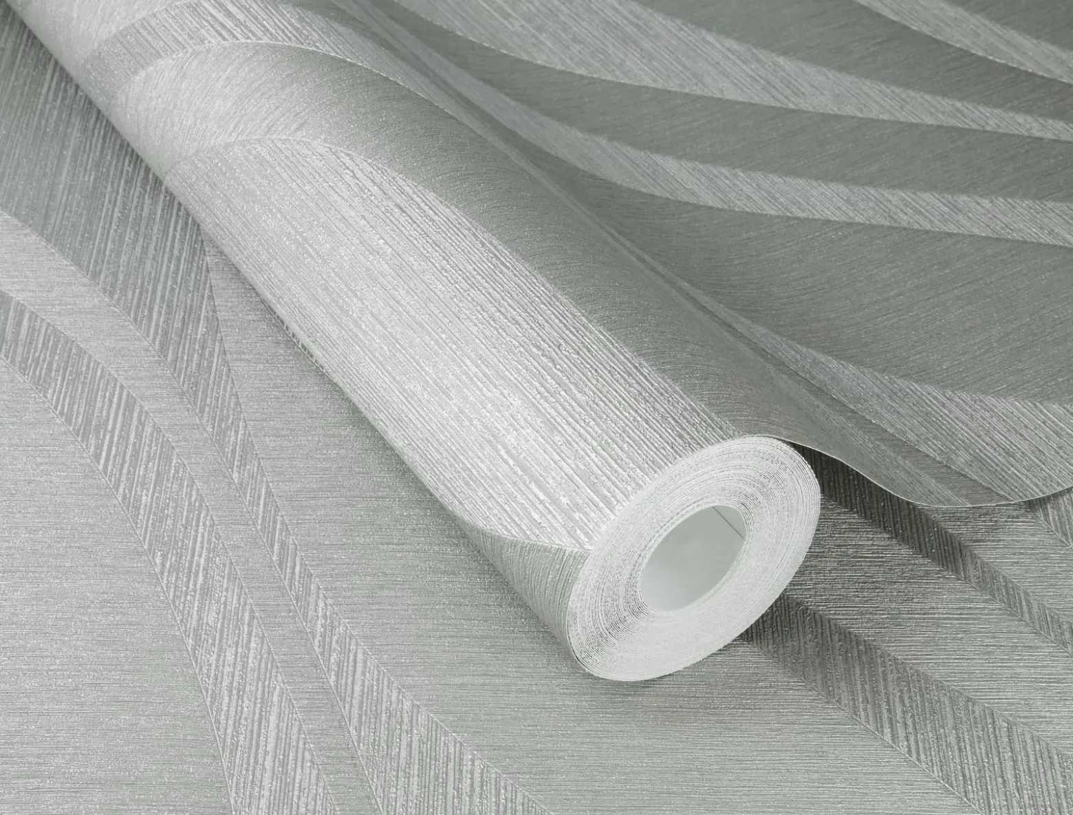 Rasch Vliestapete Wellen Muster Silber Metallic 608069