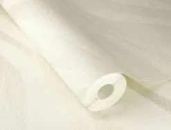 Rasch Vliestapete Wellen Muster Creme Metallic 608014
