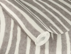 Rasch Vliestapete Zebra Streifen Grau Weiß 751734
