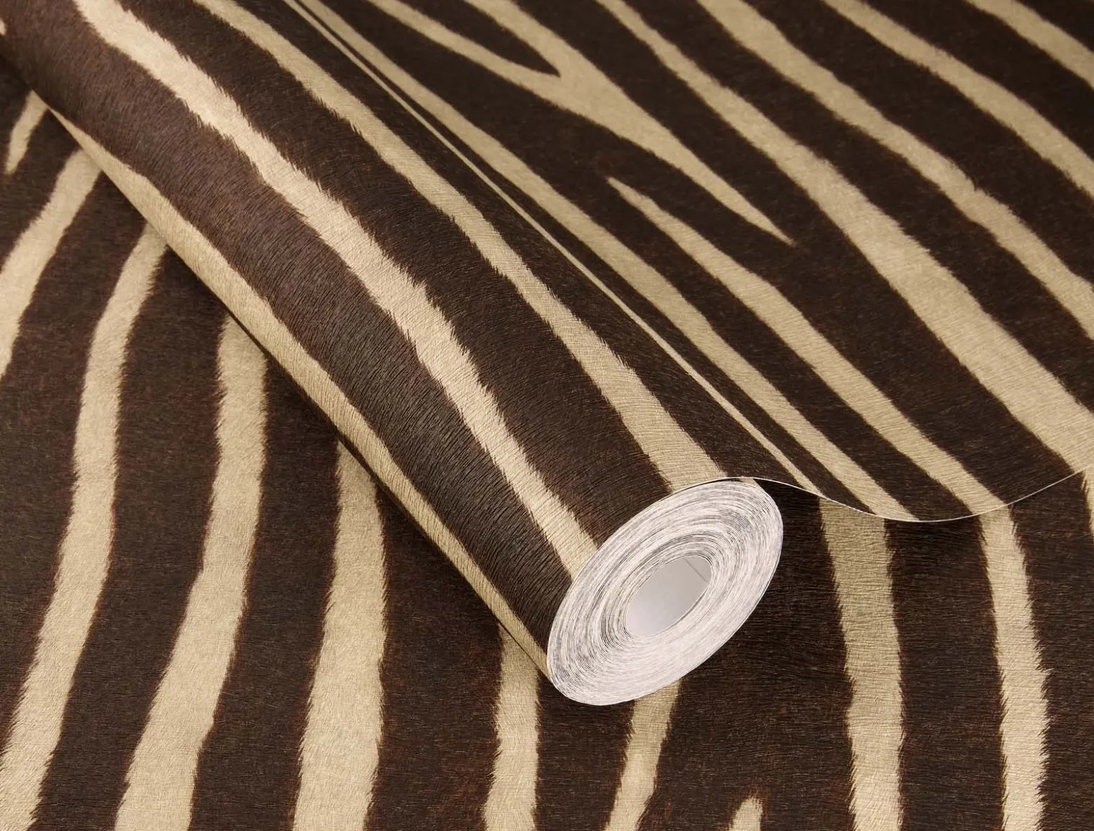 Rasch Vliestapete Zebra Streifen Beige Braun 751741