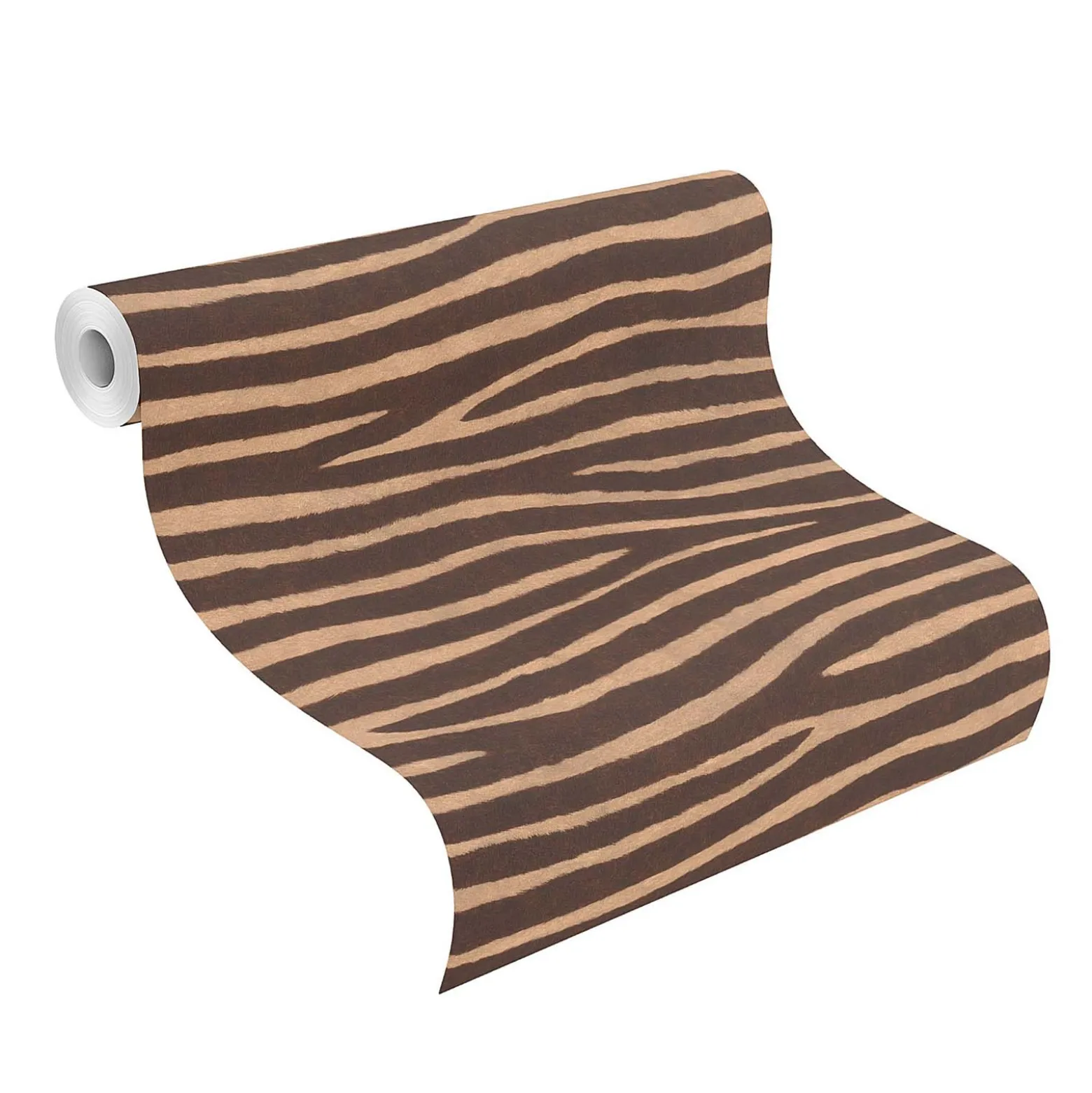 Rasch Vliestapete Zebra Streifen Beige Braun 751741