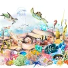 Rasch Wandbild Korallenriff Fische Weiß Blau 365023