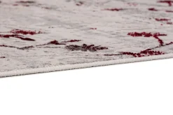 Schlafzimmer Teppich Blumen rot grau Kurzflor Astra Antea