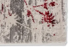 Schlafzimmer Teppich Blumen rot grau Kurzflor Astra Antea