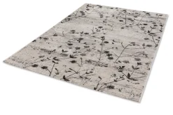 Schlafzimmer Teppich Blumen schwarz Kurzflor Astra Antea