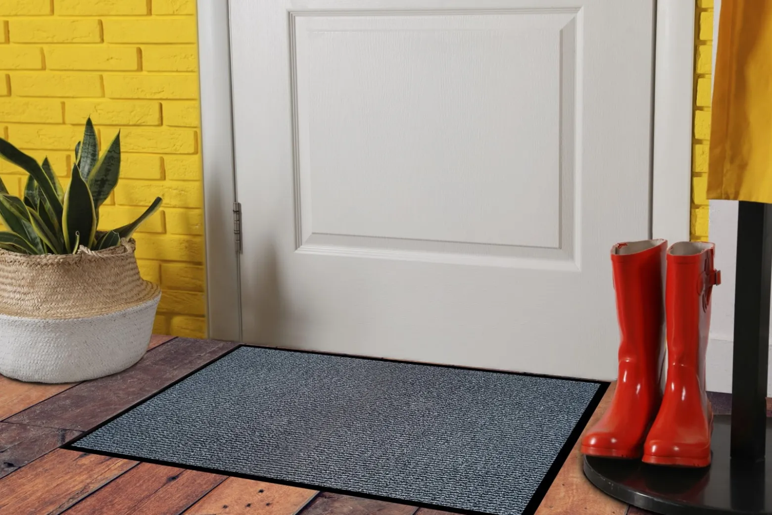 Schmutzfangmatte Türmatte Meliert grau Basic Clean