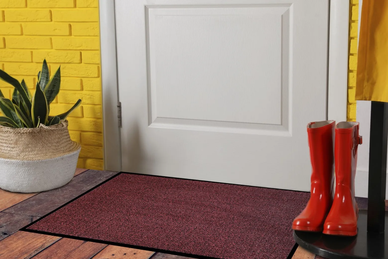 Schmutzfangmatte Türmatte Meliert rot Basic Clean