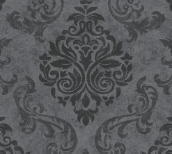 Selbstklebende Tapete Barock grau schwarz Panel 368241