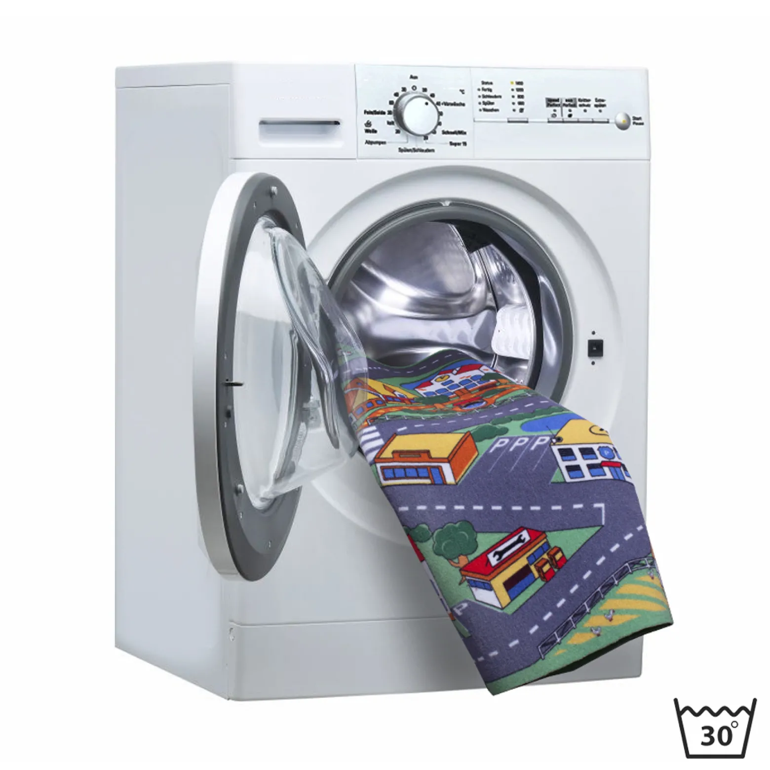 Spielteppich Crooz Straßen Teppich WASCHBAR 95x133cm