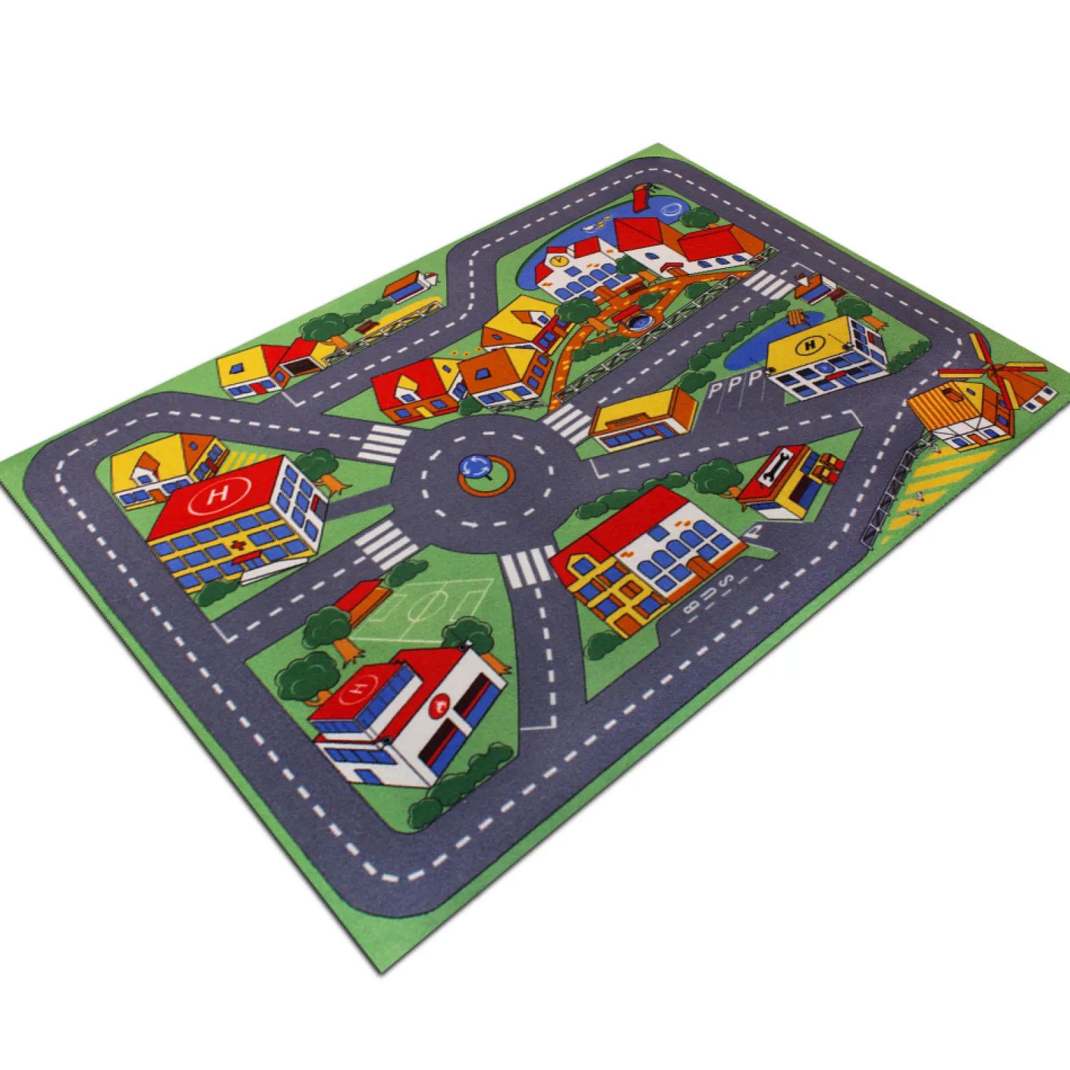 Spielteppich Crooz Straßen Teppich WASCHBAR 95x133cm