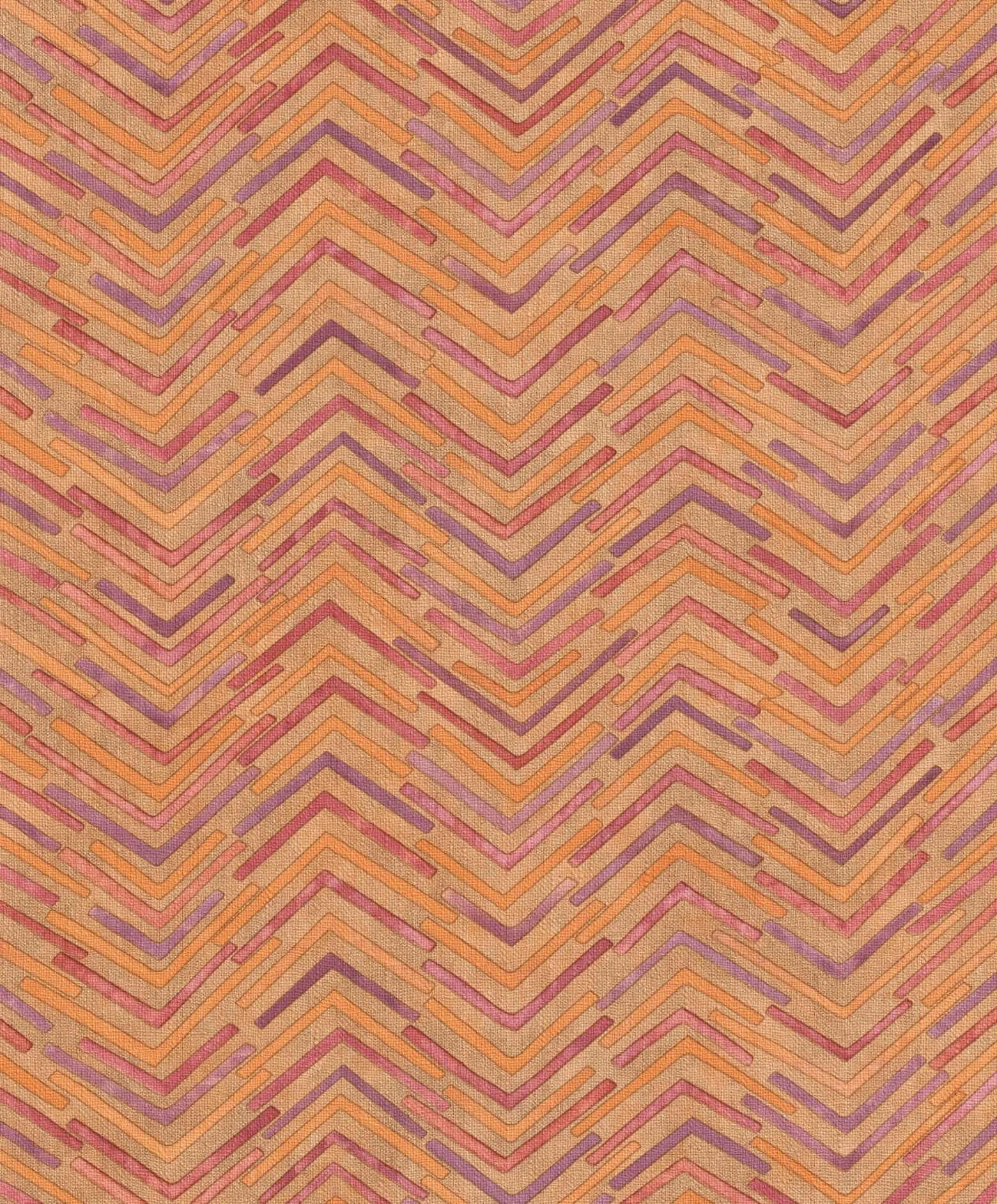 Tapete Barbara Home Zickzack Motiv Beige-Orange 560978