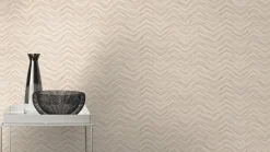 Tapete Barbara Home Zickzack Motiv Beige-Grau 560954