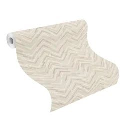 Tapete Barbara Home Zickzack Motiv Beige-Grau 560954